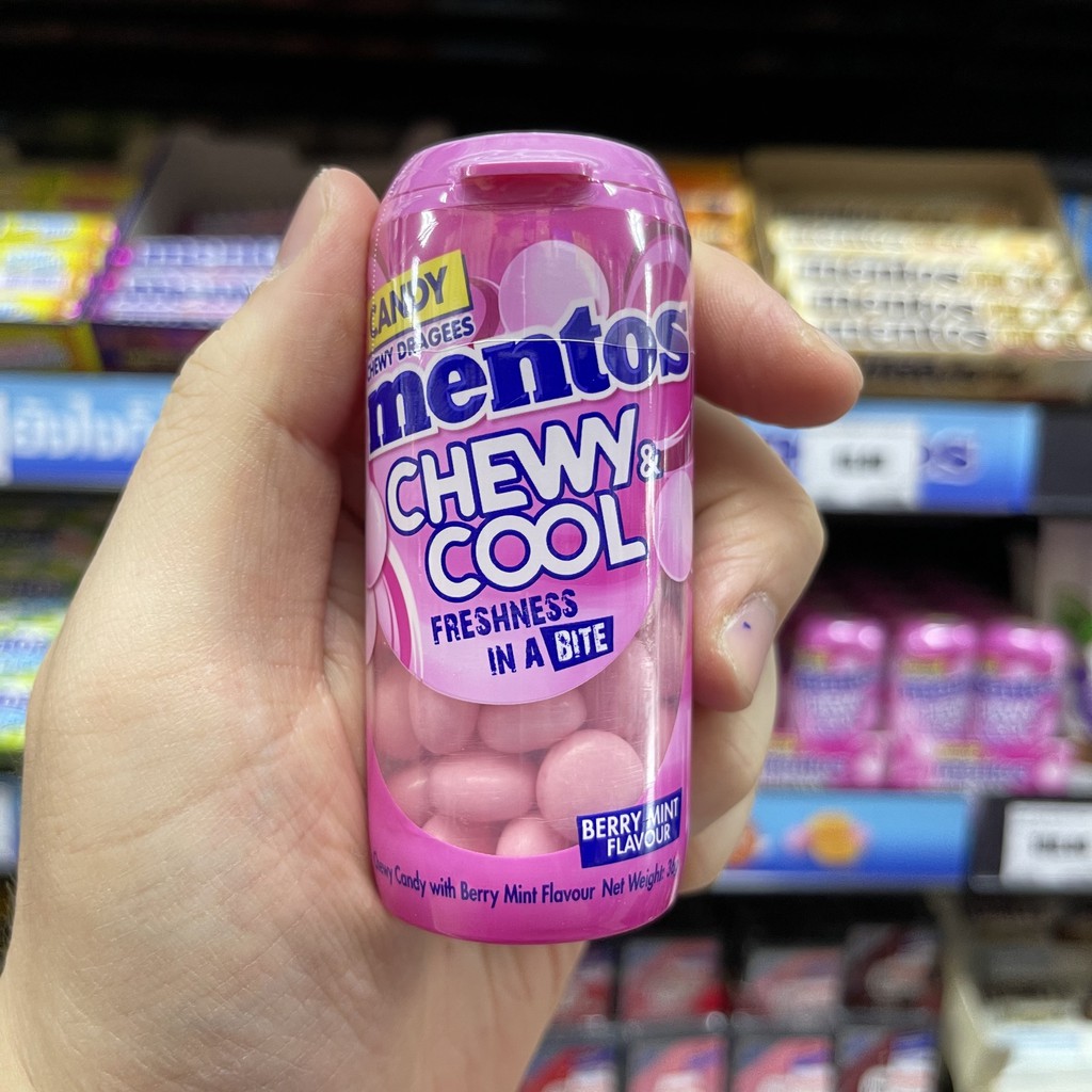 เมนทอส ลูกอม ชิววี่ แอนด์ คูล 36 กรัม Mentos Chewy & Cool Candy 36 g.