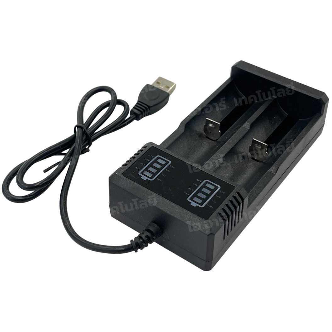 YH-01U/YH-02U ที่ชาร์จถ่าน 18650 แบบ 1ก้อน/2ก้อน Battery Charger ที่ชาร์จแบตเตอรี่ลิเธียม เครื่องชาร์จถ่าน แบบ USB 18650 Li-ion USB Charger