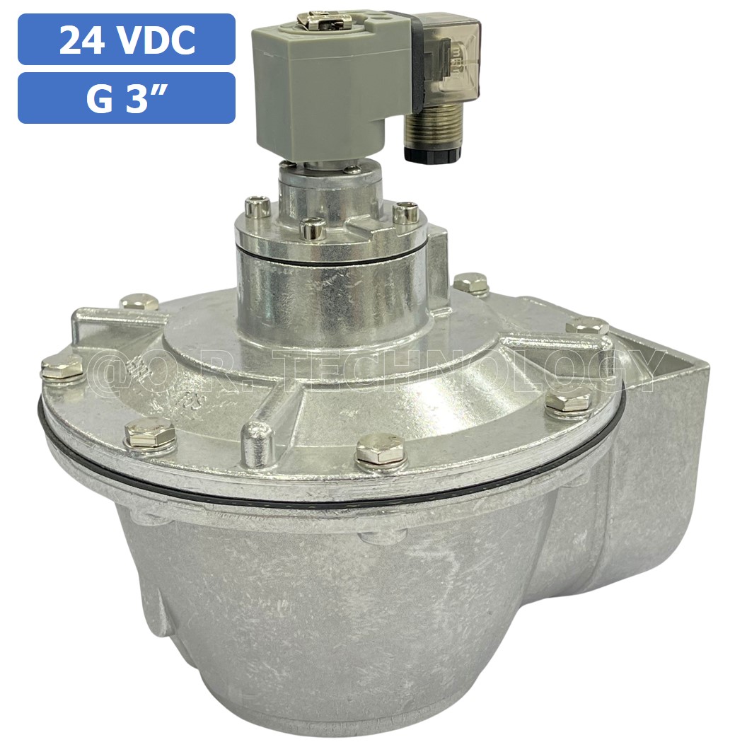 (1ชิ้น) DMF-Z-75 24VDC วาล์วพัลส์ดักฝุ่น อลูมิเนียม 2 Way Right Angle Solenoid Pulse Valve Aluminum Alloy Dust Collector