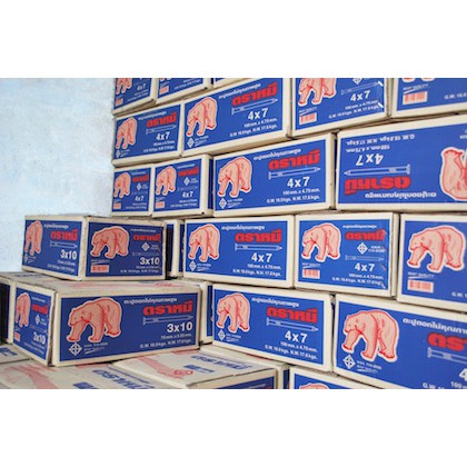 ตะปูตอกไม้ ตราหมี หรือ ตรา N มีหลายขนาดให้เลือก(ราคารวมแวท) ปลายแหลมศูนย์ตรง อุปกรณ์เครื่องมือช่าง ตะปูตอกไม้มาตรฐาน