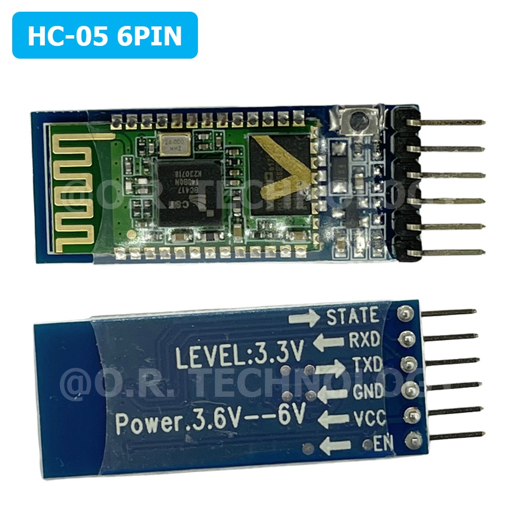 (1ชิ้น) KO260 โมดูลบลูทูธ HC-05 6pin Bluetooth Module ( Master + Slave ) with Button บลูทูธ
