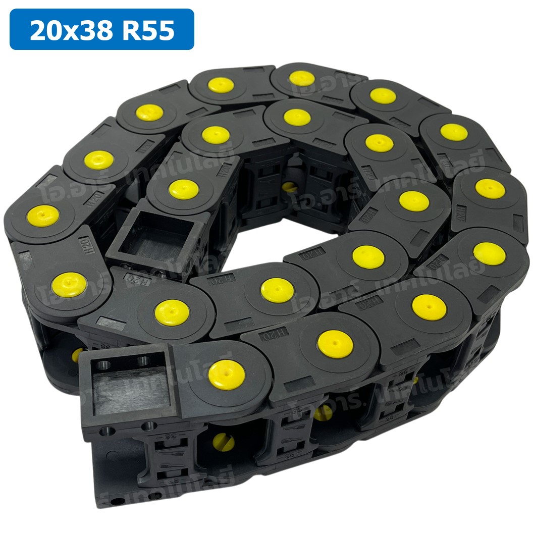 DC-20x38 R55 รางกระดูกงู รางสายไฟ 20x38x1000mm Drag chain engraving machine รางกระดูกงูร้อยสายไฟ Cable Dragchain รางร้อยสายไฟ