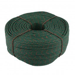 เชือกไนล่อน สีเขียวขี้ม้าแต้มแดง คุณภาพดี ขนาด 4-6 มิลลิเมตร มัดของ ทำราวตากผ้า