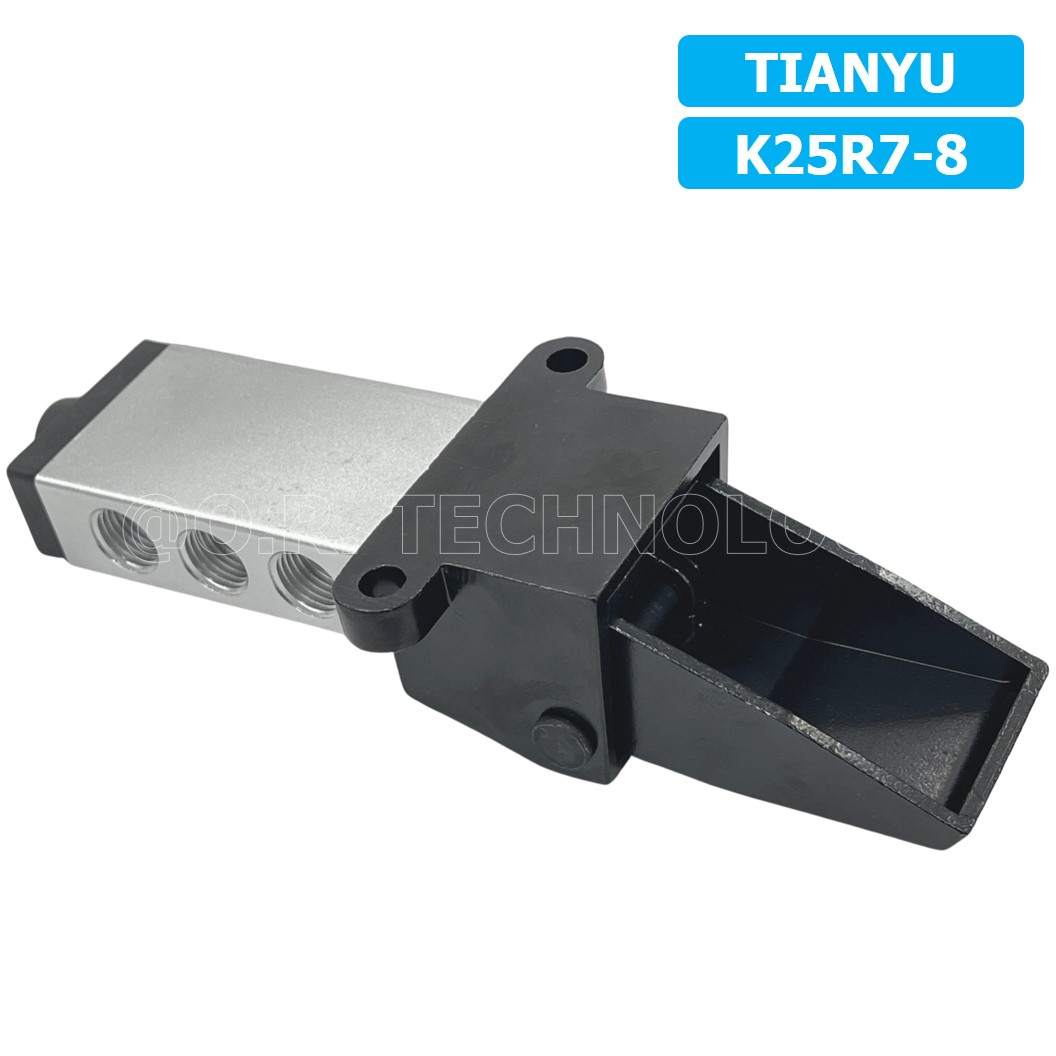 (1ชิ้น) K25R7-8 เท้าเหยียบลม วาล์วเท้าเหยียบ สวิทซ์เท้าเหยียบลม Air Foot Switch Valve Pneumatic TIANYU