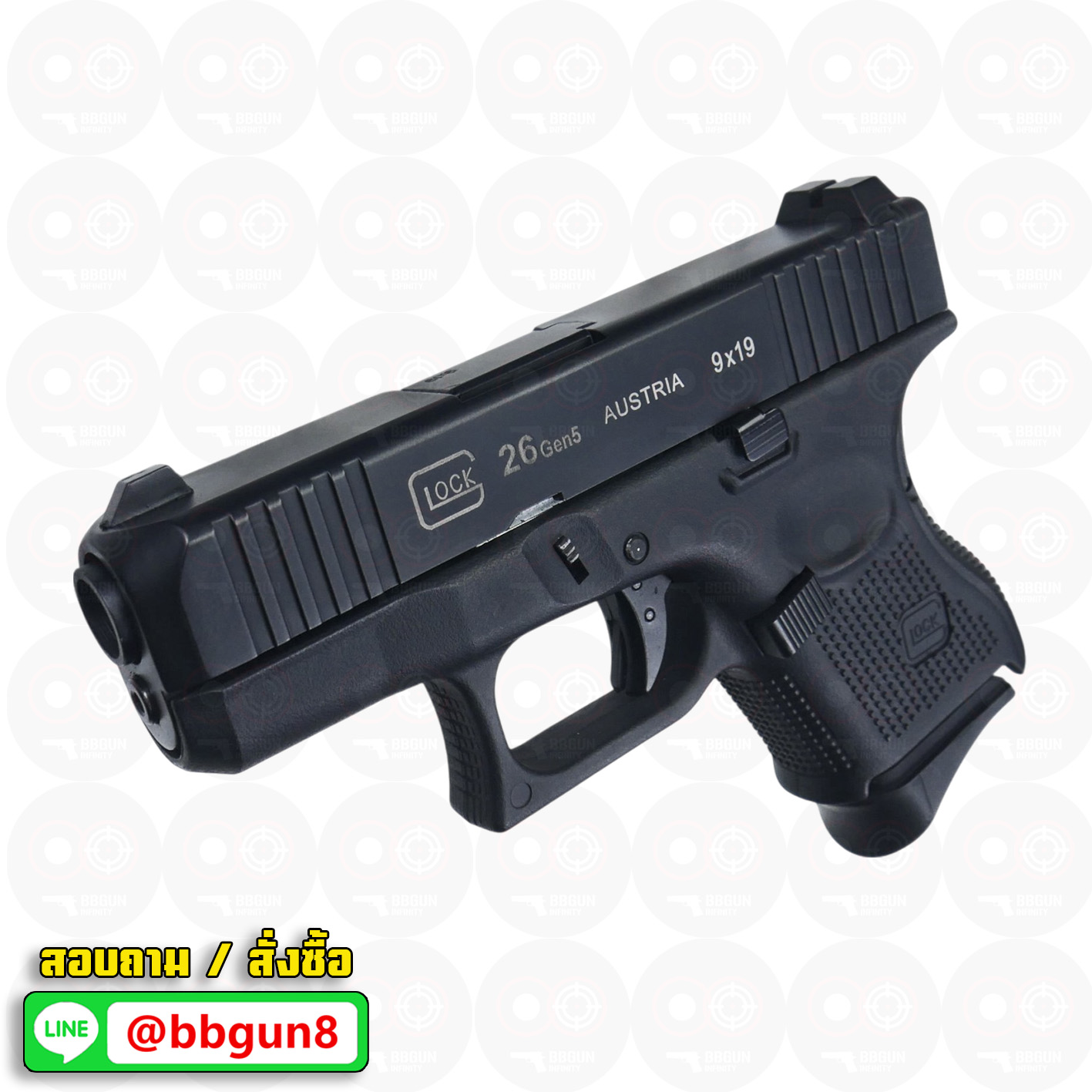 บีบีกันอัดแก๊ส Double Bell 724 Glock 26 Gen5 BB GUN
