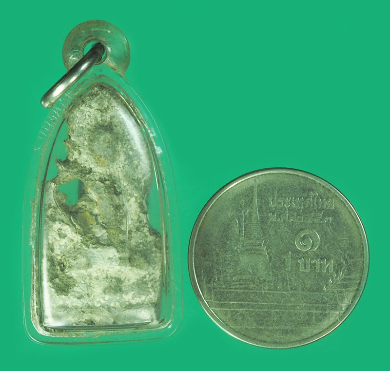 *39396 พระกรุพิมพ์สมาธิ วัดราชบูรณะ อยุธยา เนื้อชินเงิน เลี่ยมพลาสติกเก่า 13