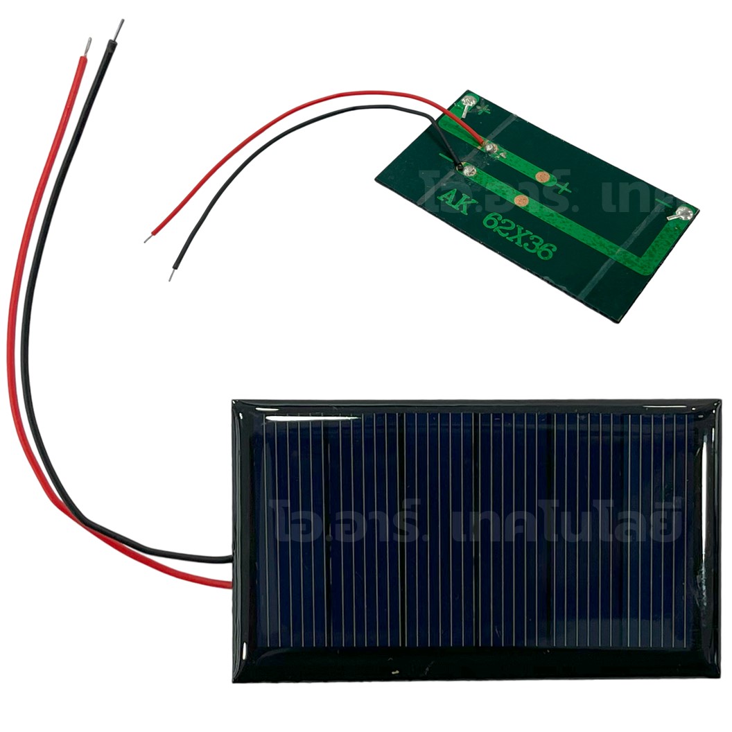 แผ่นโซล่าเซลล์ ขนาดเล็ก พร้อมสาย สำหรับงานประดิษฐ์ Mini Solar cell with cable DIY kit แผงโซล่าเซลล์ พลังงานแสงอาทิตย์ การทดลอง