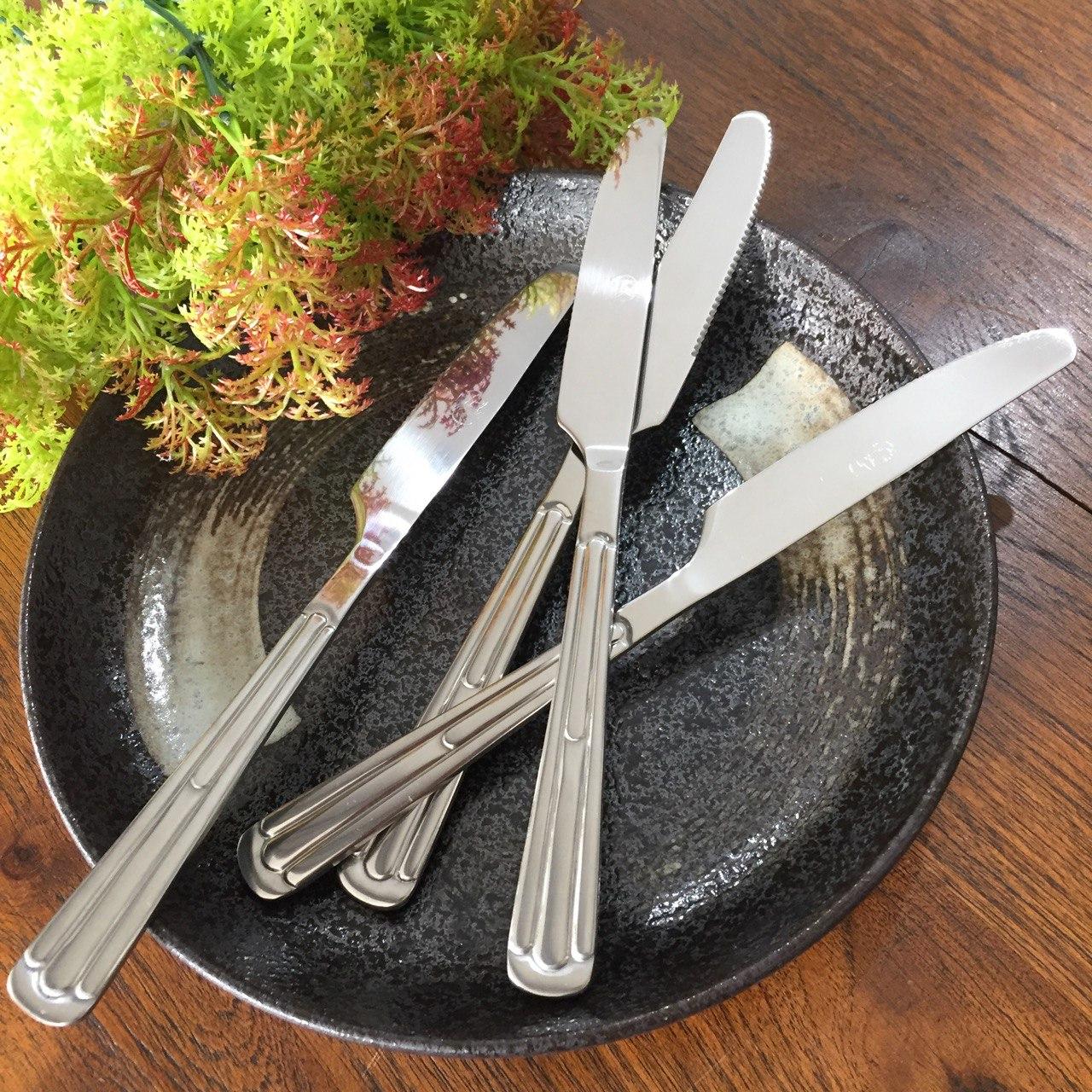 มีดสเต็ก มีดคาว มีดอาหารเช้า มีดสเตนเลส 4ชิ้น / ชุด #Twin Fish รหัส59-06