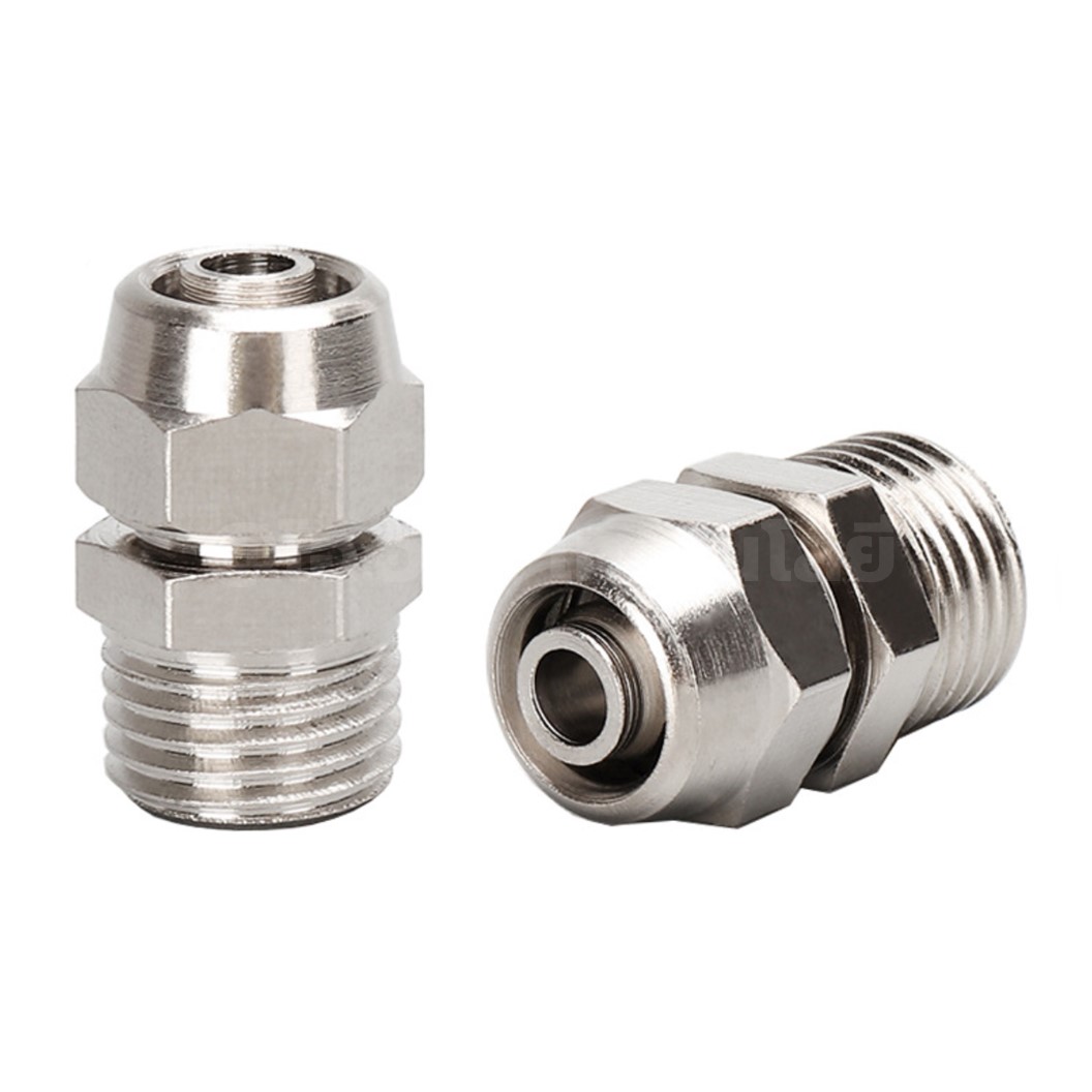 KPC ข้อต่อลมสวมอัด ตรง เกลียวนอก Quick Joint Connector Straight Male Thread ข้อต่อลม แบบสวมอัด เกลียวตัวผู้ Air fitting ข้อต่อตรงเกลียวนอก