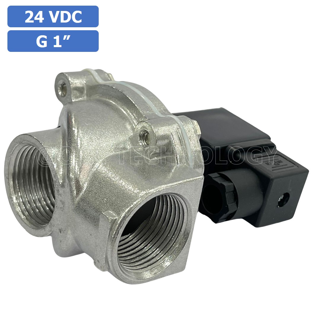 (1ชิ้น) DMF-Z-25 24VDC วาล์วพัลส์ดักฝุ่น อลูมิเนียม 2 Way Right Angle Solenoid Pulse Valve Aluminum Alloy Dust Collector