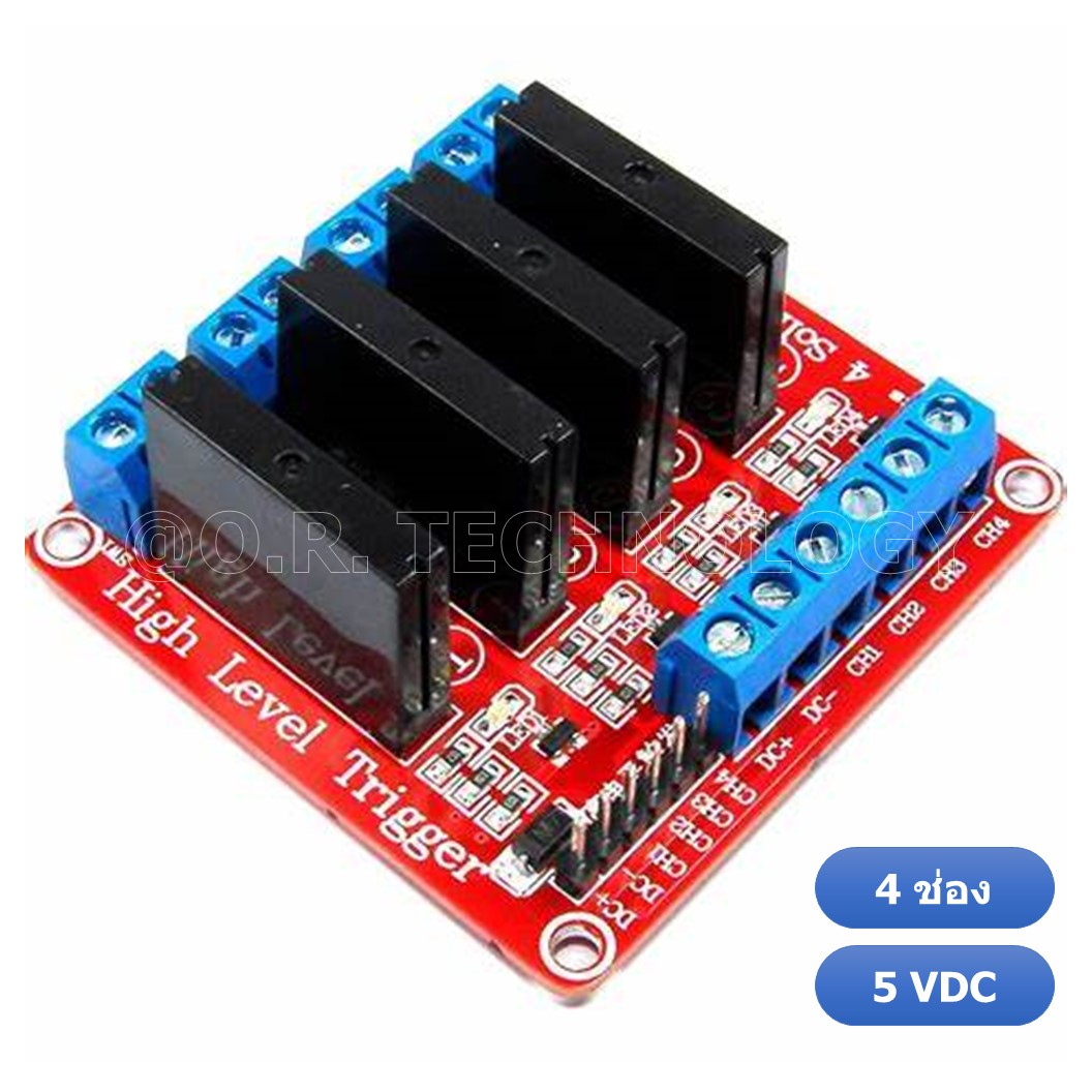 (1ชิ้น) NA169 รีเลย์ โซลิดสเตท 4 ช่อง 5VDC High Level Solid State Relay Module