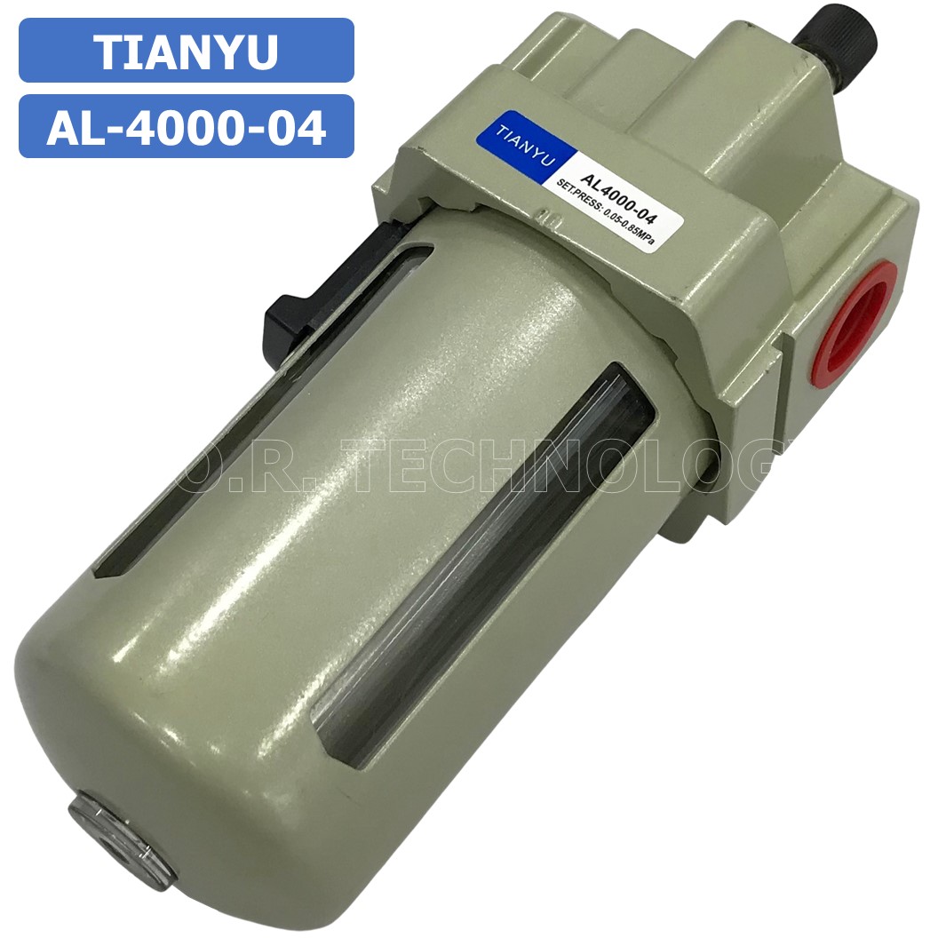 (1ชิ้น) AL-4000-04 อุปกรณ์ผสมน้ำมันหล่อลื่น ตัวผสมน้ำมัน ตัวจ่ายน้ำมันหล่อลื่น Air Lubricator Pneumatic TIANYU AL4000-04