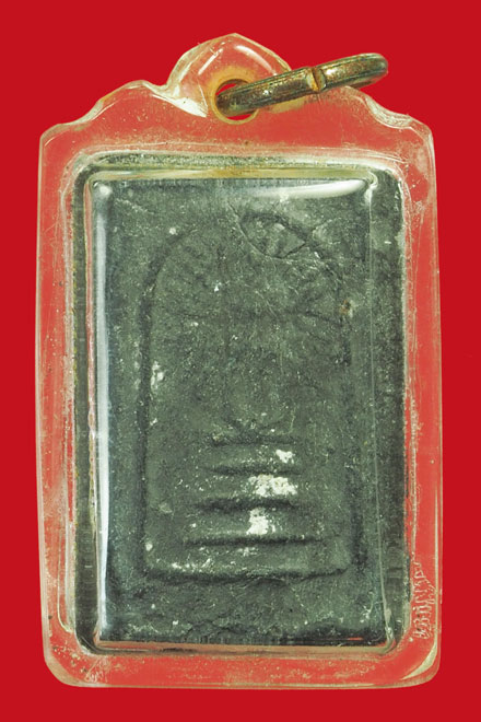 ขายแล้ว*36261 พระสมเด็จเนื้อผงใบลาน กรุวัดคลองขอม สุพรรณบุรี เลี่ยมพลาสติกเก่า 9