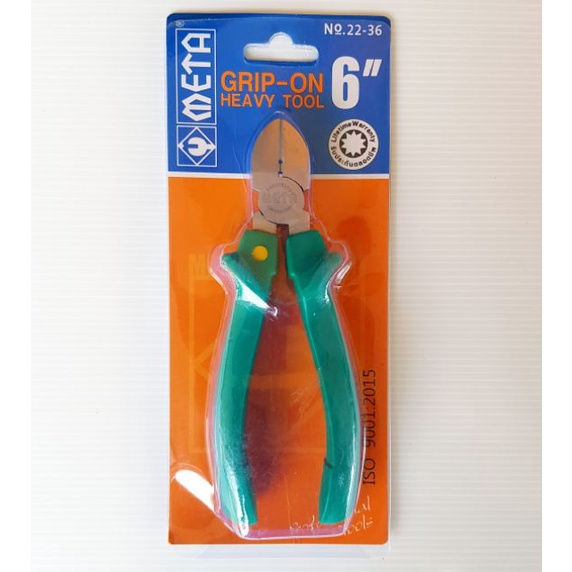 คีมปากเฉียง ชุบสติมด้ามพิเศษ META ขนาด 6" / 8" คีมปากแหลม (ราคารวมแวท) คีมช่าง คีมปากจิ้งจก คีมตัดสายไฟ คีมสายไฟ คีมปากจระเข้ คีมปาก (กล่อง 6 อัน)