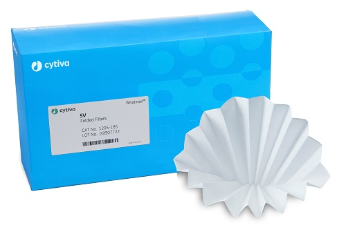 Qualitative Filter Papers Grade 5V , Folded Filters 185mm 100/pk,กระดาษกรอง เบอร์ 5V,ยี่ห้อ Whatman™ (**เช็คสต๊อกสินค้าก่อนสั่งซื้อ**) 1205-185