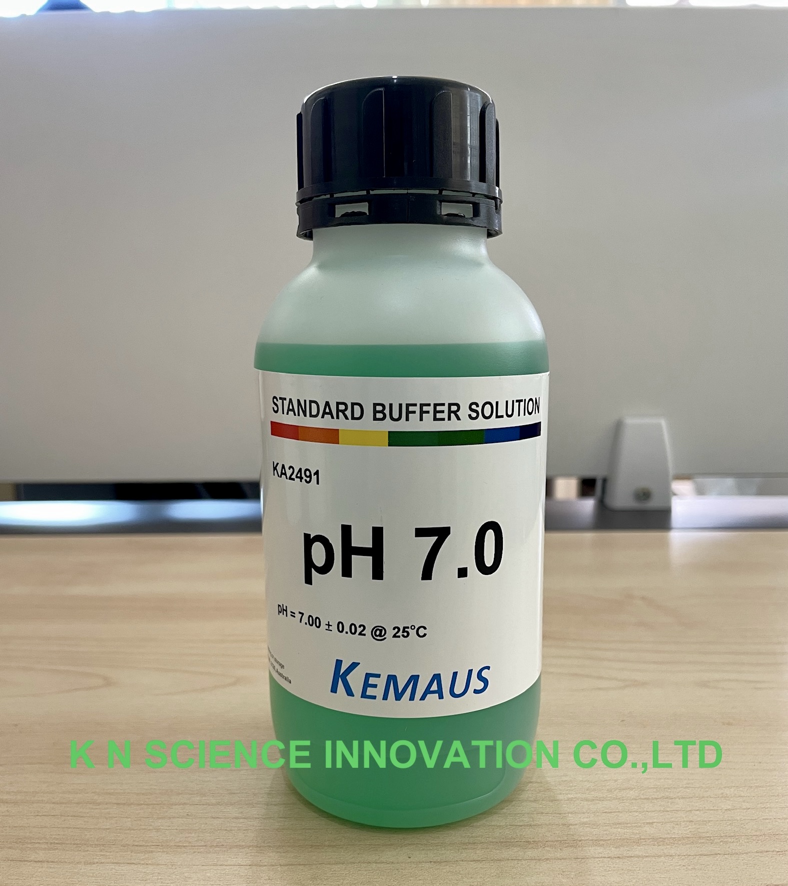 pH buffer 7.0 Colour Coded Green Indicator KemAus KA2491