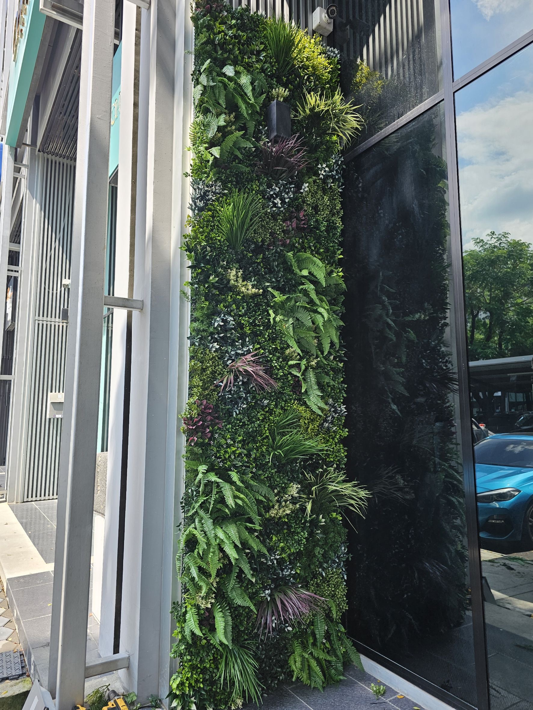 สวนแนวตั้งเทียม Green Wall ผนังต้นไม้เทียม Plant wall สวนแขวนเพดานต้นไม้ปลอม