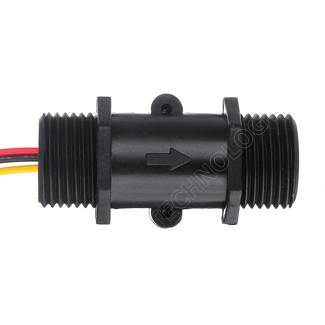 (1ชิ้น) NB174 มิเตอร์วัดอัตราการไหลของน้ำ(สีดำ) Water Flow Sensor (Sea) YF-S201C Flowmeter G1/2 1-30L/min 5-15V (Black)