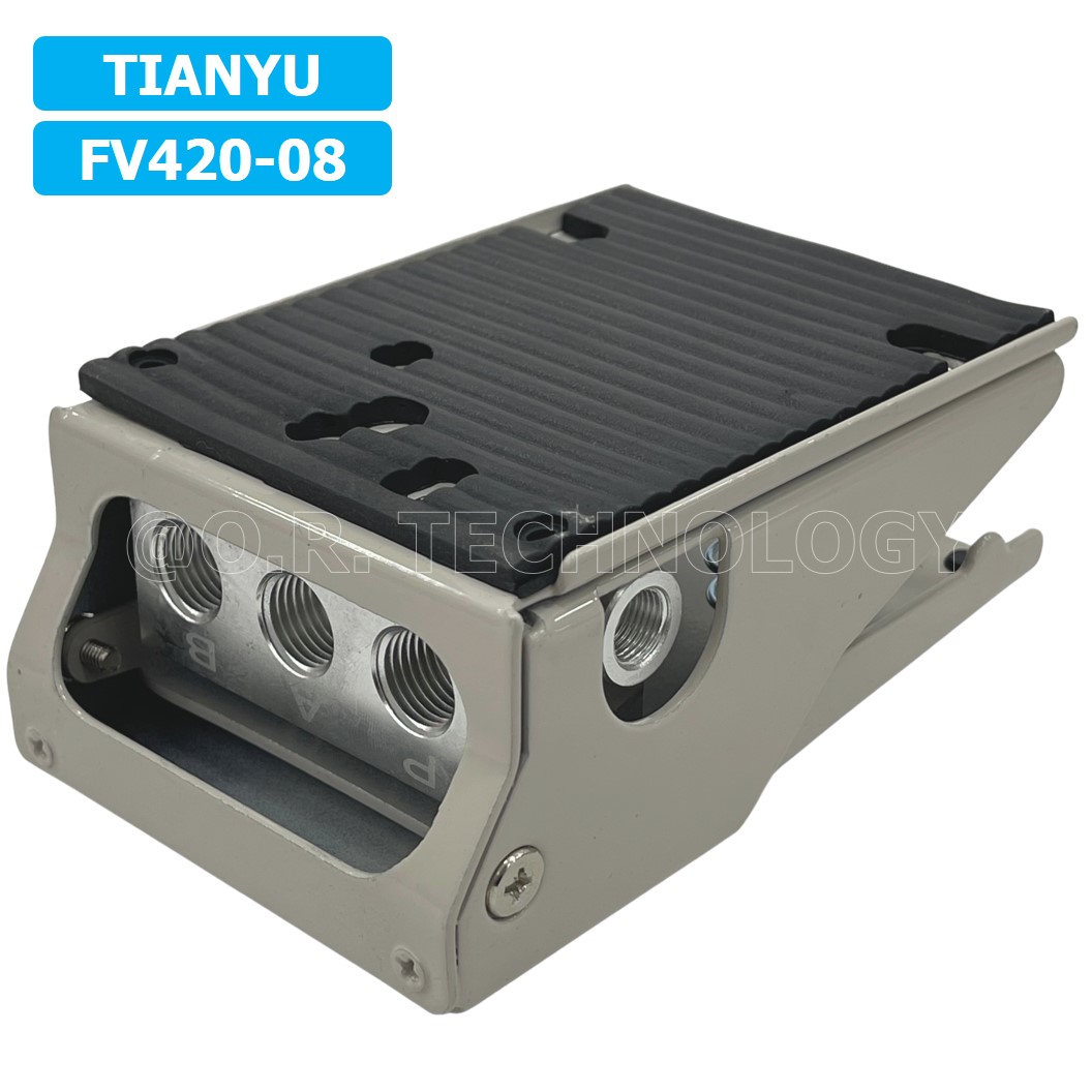 (1ชิ้น) FV420-08 เท้าเหยียบลม วาล์วเท้าเหยียบ สวิทซ์เท้าเหยียบลม Air Foot Switch Valve Pneumatic TIANYU