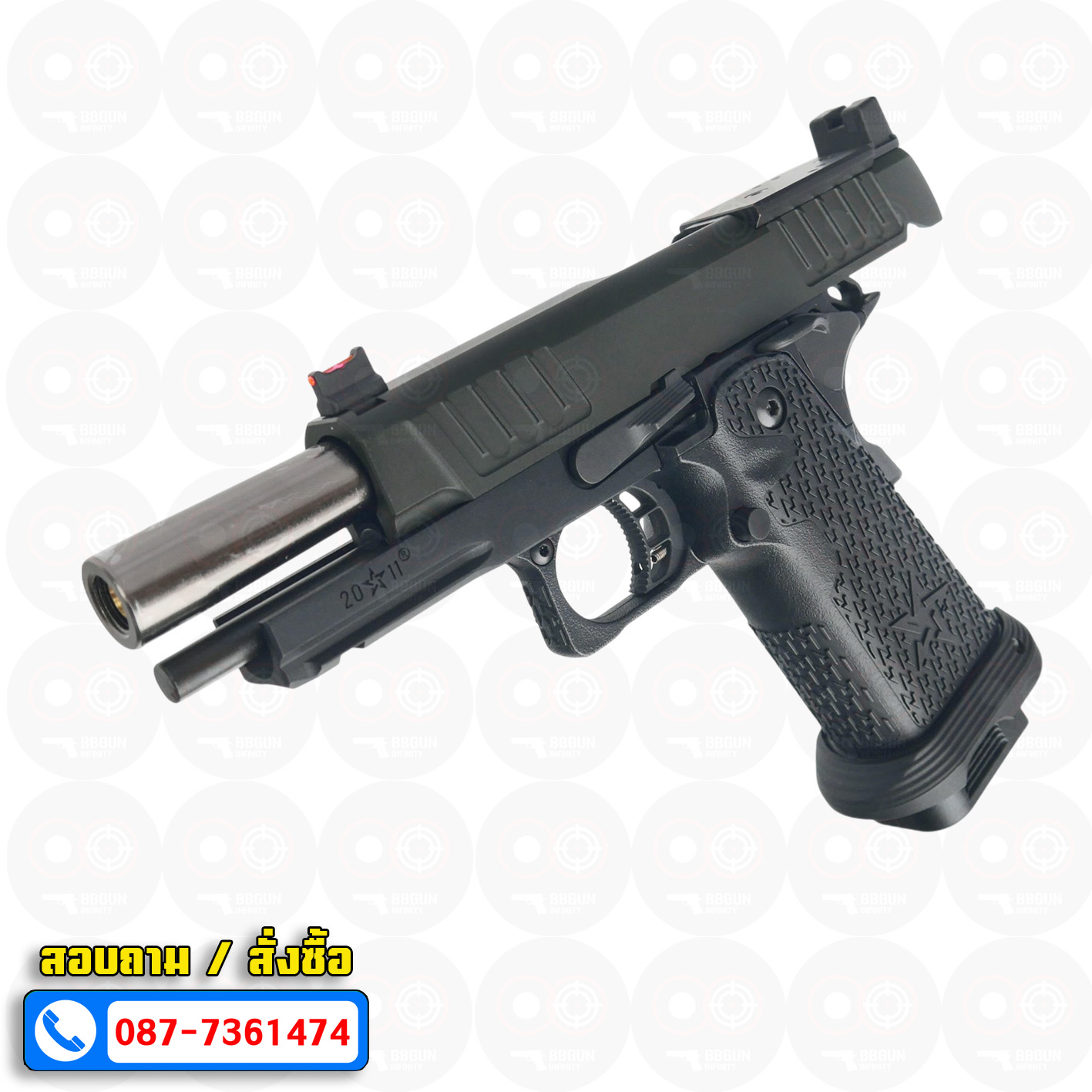 บีบีกันอัดแก๊ส ARMY R611-3 EMG Staccato P 2011 VIP Grip BB GUN