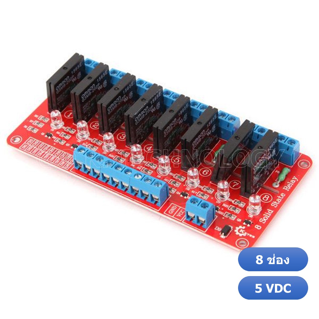 (1ชิ้น) NA170 รีเลย์ โซลิดสเตท 8 ช่อง 5VDC High Level Solid State Relay Module