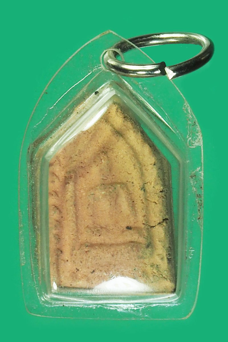 *40348 พระอมหลวงพ่อหอม วัดบางเตยกลาง ปทุมธานี ปี 2484 แจกอินโดจีน เนื้อดิน เลี่ยมพลาสติกใหม่ 46