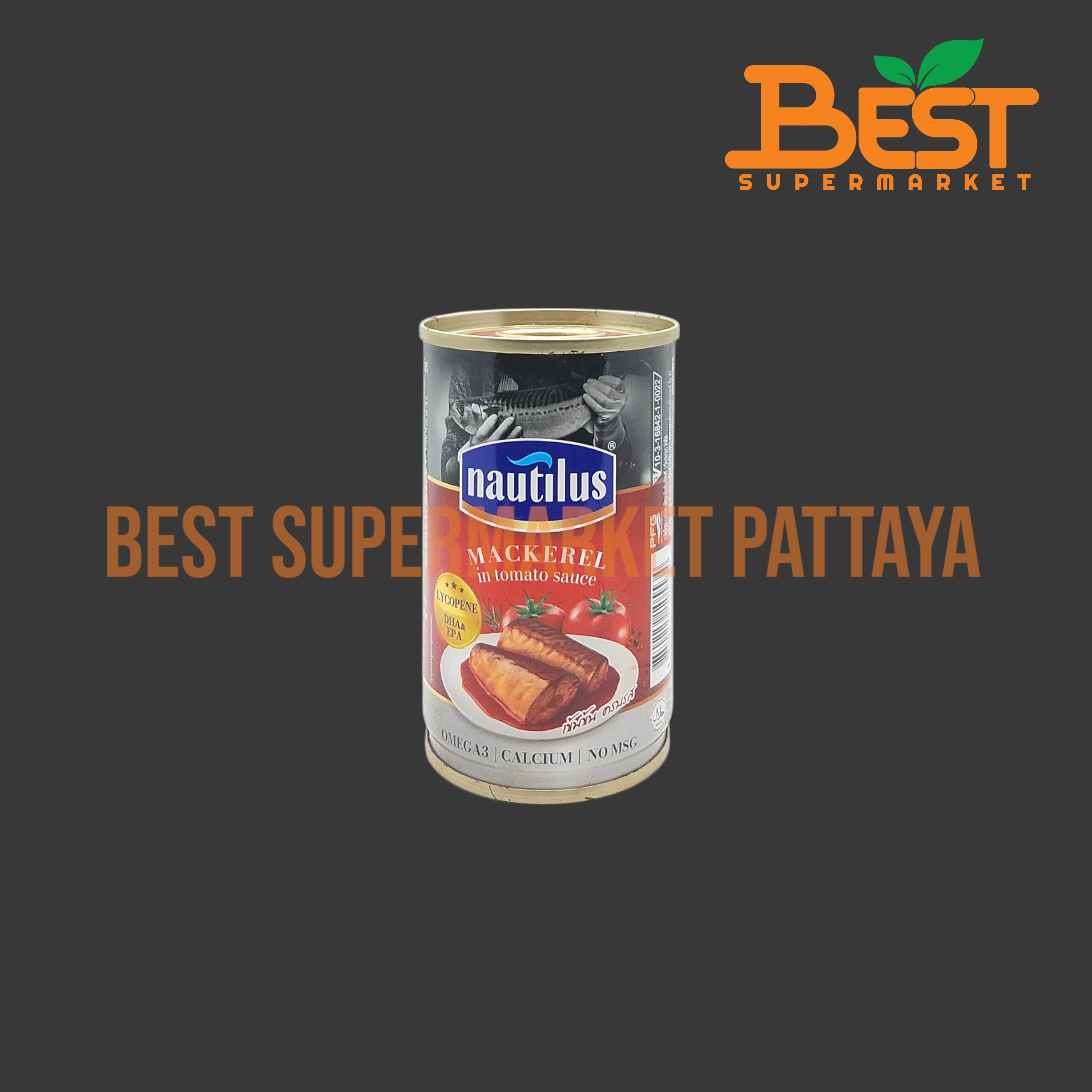 นอติลุส ปลาแมกเคอเรลในซอสมะเขือเทศ 155 กรัม. Nautilus Mackerel in Tomato Sauce 155 g.