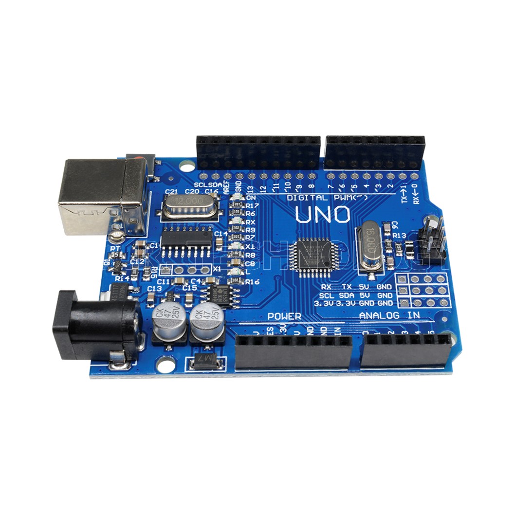 (1ชิ้น) AA003 บอร์ดอาร์ดูโน่ UNO R3 แบบ SMD พร้อมสาย USB (Arduino UNO R3 SMD Board with cable) (รุ่นชิพเล็ก)