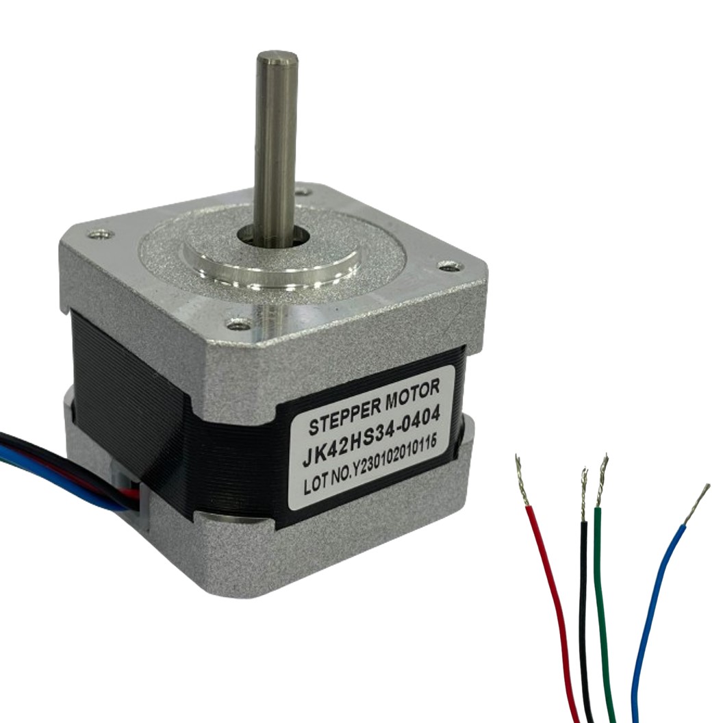 (1ชิ้น) JA005 สเต็ปเปอร์มอเตอร์ Stepper Motor JK42HS34-0404 NEMA17 (Round Shaft 1.8°) สเต็ปปิ้งมอเตอร์ Stepping Motor