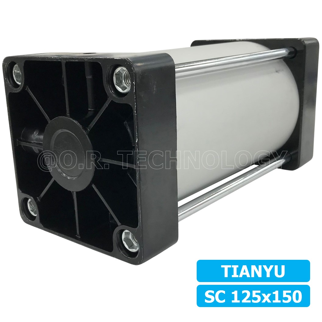 (1ชิ้น) SC 125x150 กระบอกลม รุ่นมาตรฐาน กระบอกลม 4 เสา Standard Cylinder Air Pneumatic แบบสี่เสา