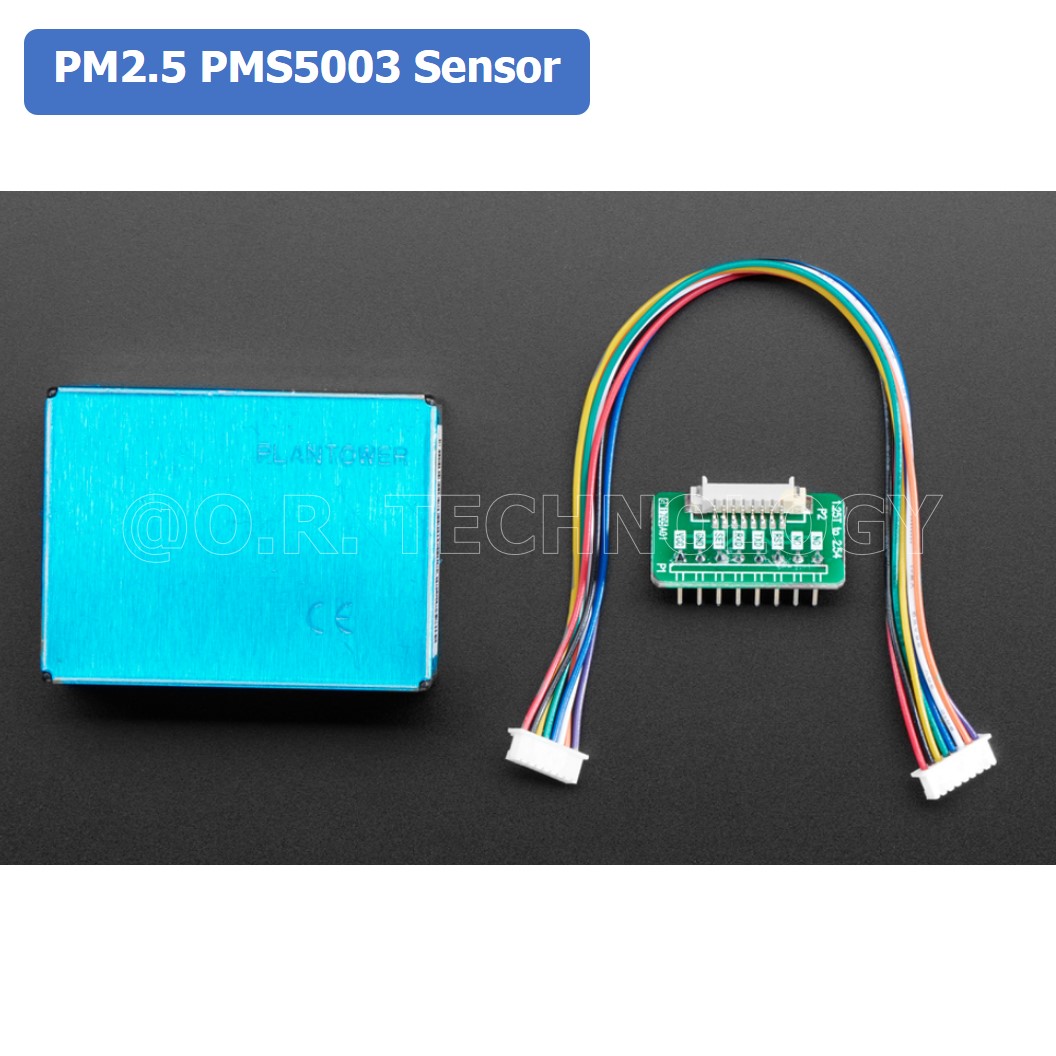(1ชิ้น) XQ923 โมดูลวัดคุณภาพอากาศ วัดฝุ่น PM2.5 เซ็นเซอร์ตรวจวัดฝุ่น PM2.5 PMS5003 Sensor + 8-pin adapter plate + wire PLANTOWER