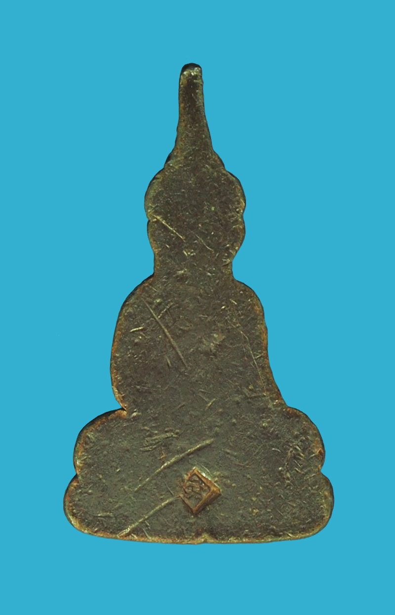 *32679 พระท่ากระดาน เนื้อชินตะกั่ว ตอกโค๊ต ที่บริวเณด้านล่างหลัง ไม่ทราบที่ 3