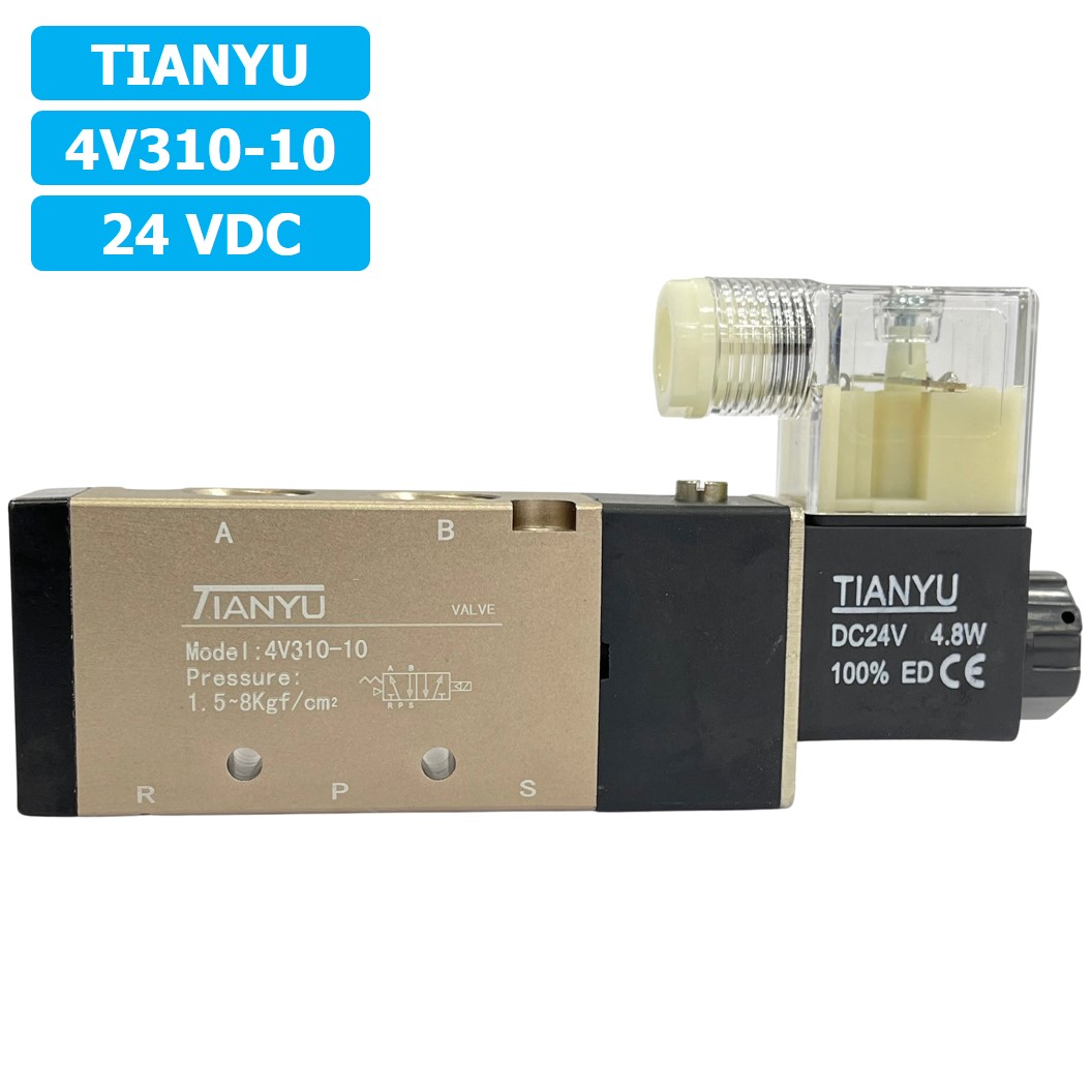 (1ชิ้น) 4V310-10 24VDC โซลินอยด์วาล์ว คอยล์ 1 ข้าง Single coil Solenoid Valve Pneumatic TIANYU โซลินอยด์วาล์วไฟฟ้า โซลินอยลม วาล์วลม กระบอกลม