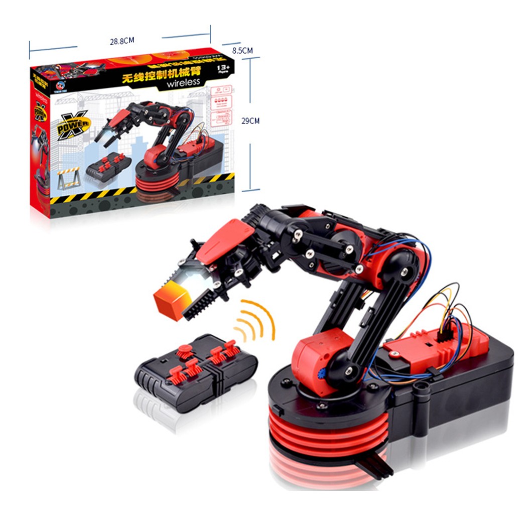 RB-003 ชุดหุ่นยนต์ แขนกล แบบมีสาย/ไร้สาย Robotic Arm kit Wired/Wireless Control Remote โรบอท แขนกล ชุดตัวต่อแขนกล Robot Arm
