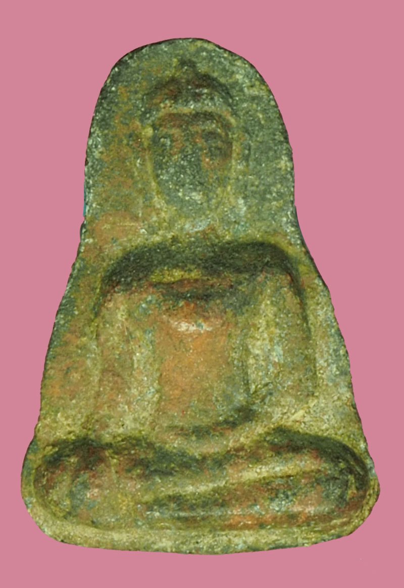 *40165 พระกรุท่ากระดานน้อยกรุท่าเสา กาญจนบุรี เนื้อชินตะกั่วสนิมแดงเก่าแห้ง 13