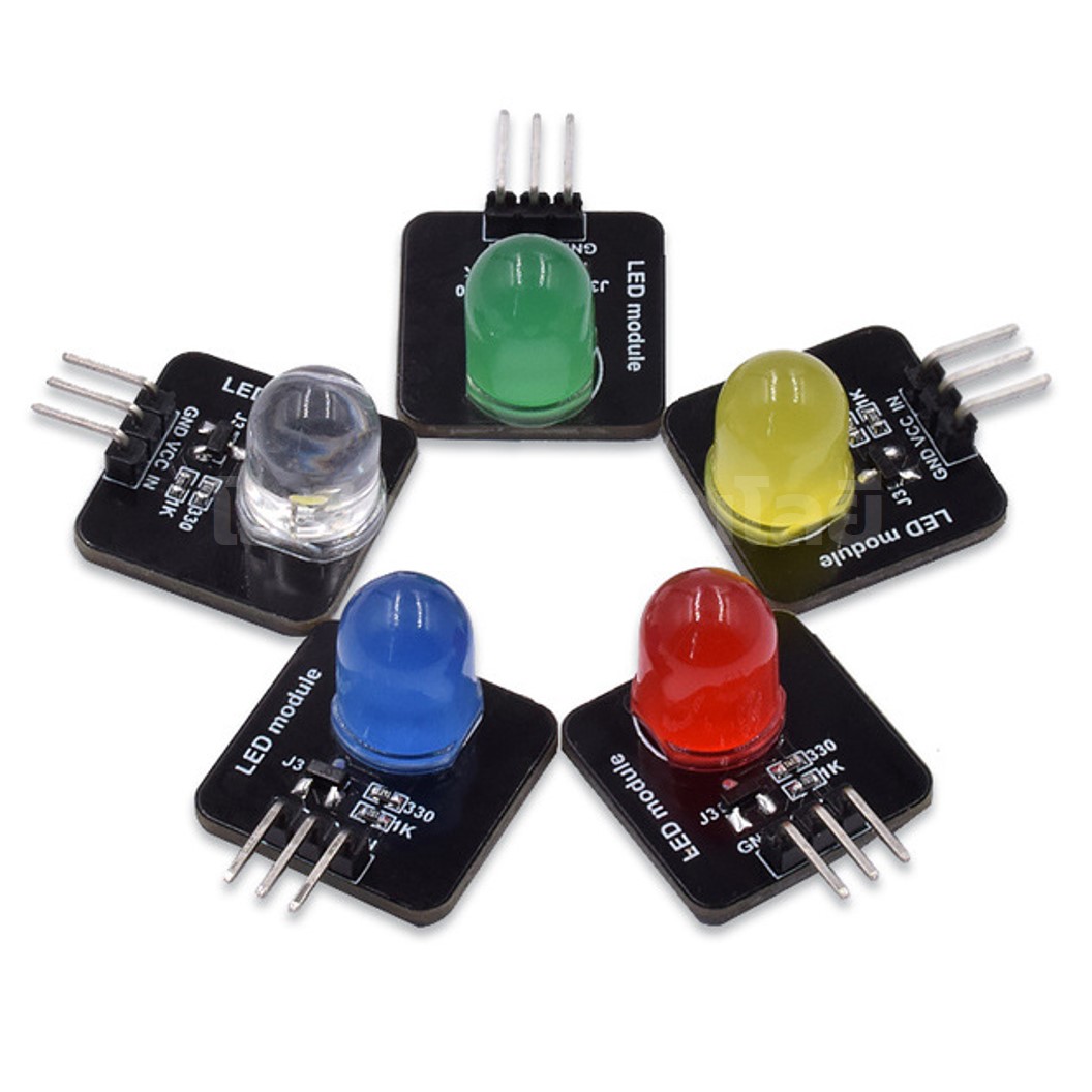 (1ชิ้น) MLED10mm โมดูลหลอดไฟ LED 10mm GREEN/RED/WHITE/YELLOW/BLUE/RGB LED Module โมดูลไฟ LED สีแดง/เขียว/เหลือง/ขาว/น้ำเงิน