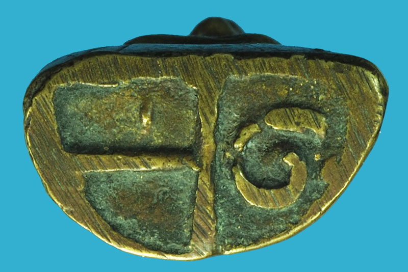 ขายแล้ว*37490 พระฤาษีถือดอกบว เนื้อทองหลืองเก่า ไม่ทราบที่และปีสร้าง 8