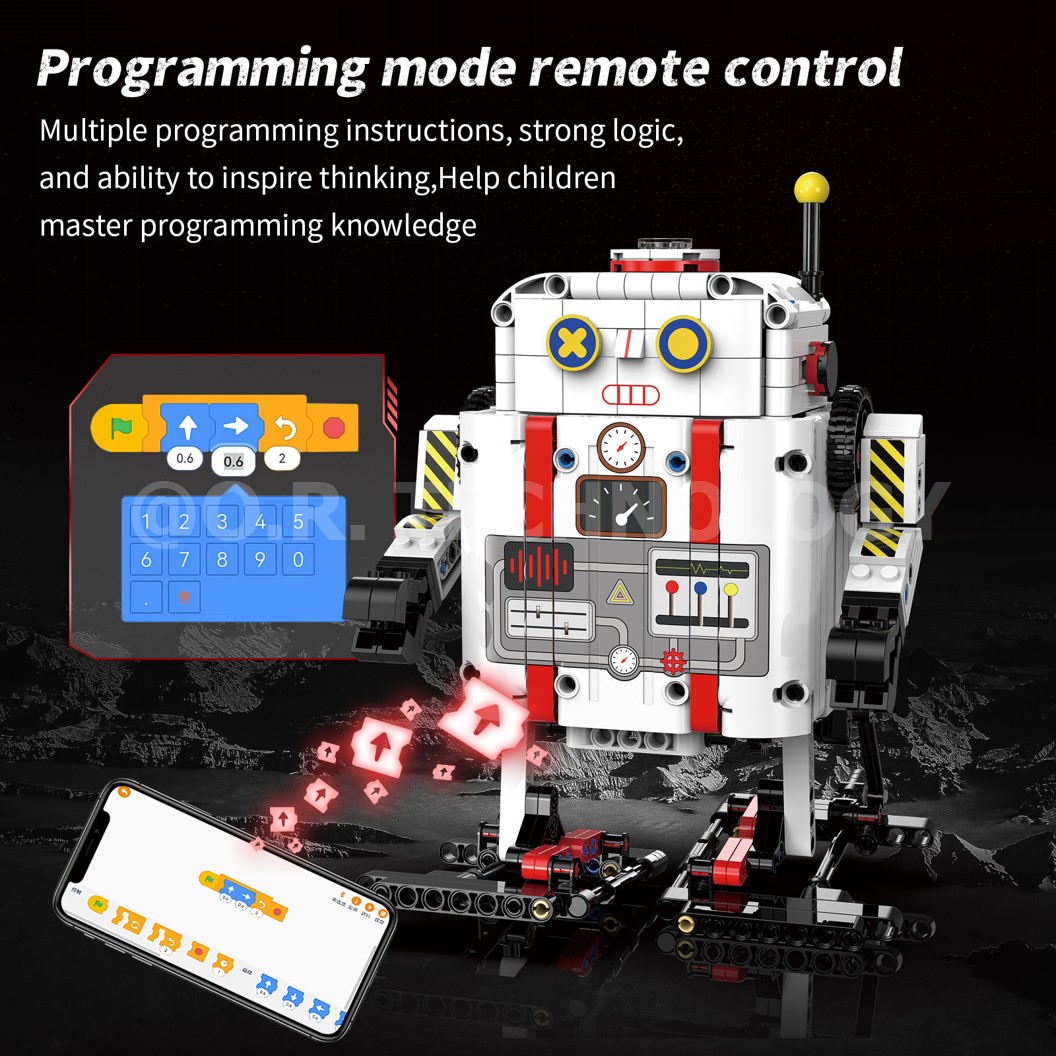 KEEYEE WORLD K96153 ชุดเรียนรู้ เสริมทักษะ White Fat Robot ตัวต่อ STEAM Educational Programmable Robot Kit Building Block