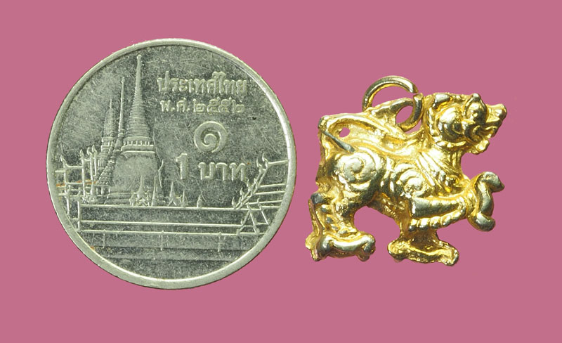 *31910 สงิห์ยกขาห่วงในตัว เนื้อตะกั่ว ชุปทองไม่ทราบที่ 12