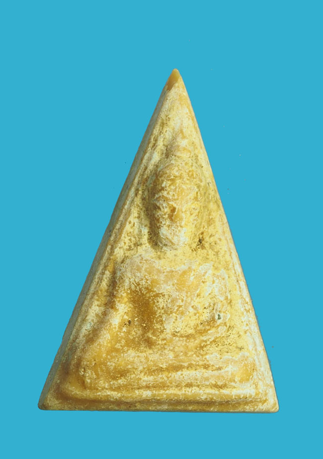 (ขายแล้ว)*32850 พระนางพญาเศียรโต หลวงกวย วัดโฆษิตราราม ชัยนาท เนื้อผงน้ำมัน 27