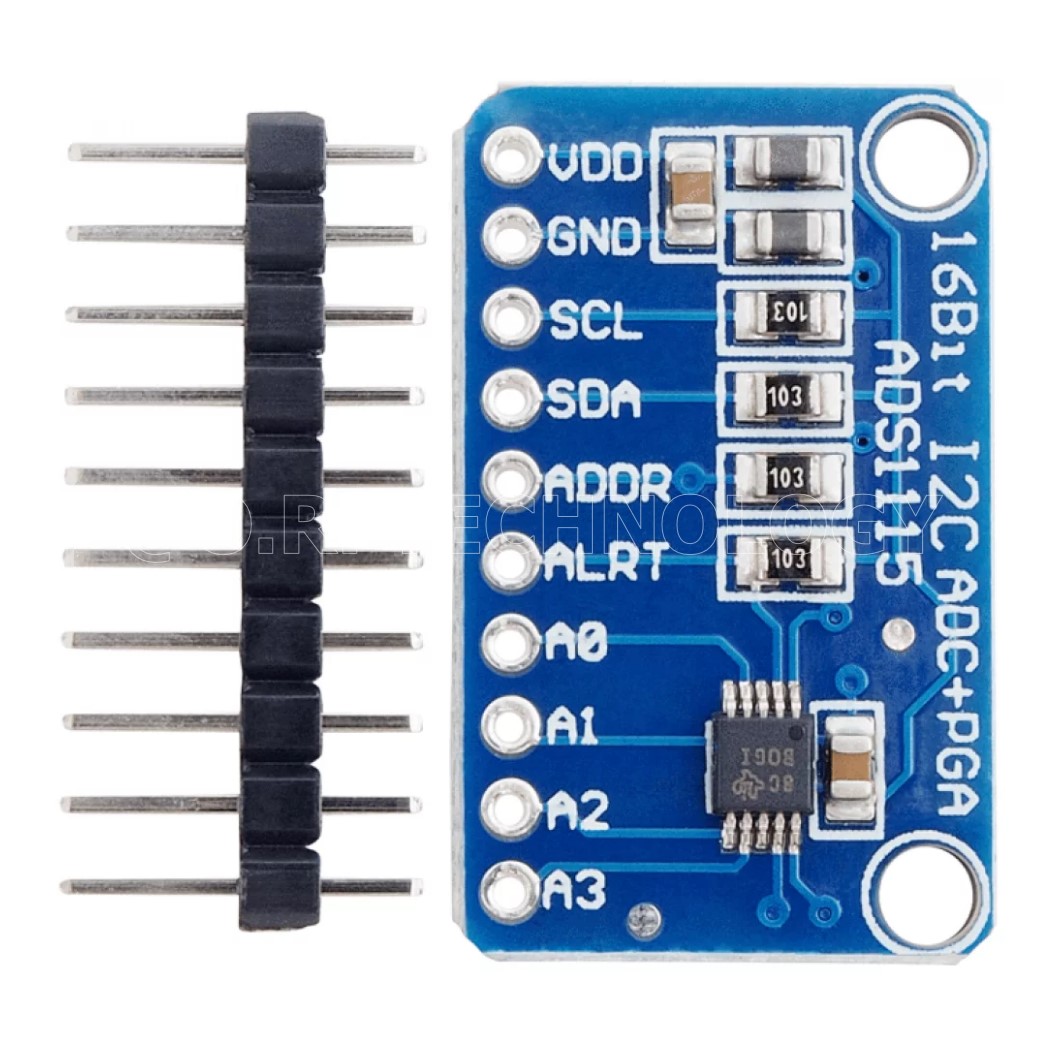 (1ชิ้น) NA335 โมดูล ADC แปลง analog เป็น digital ADS1115 I2C ADC 4 Channel 16-Bit with Programmable Gain Amplifier Module