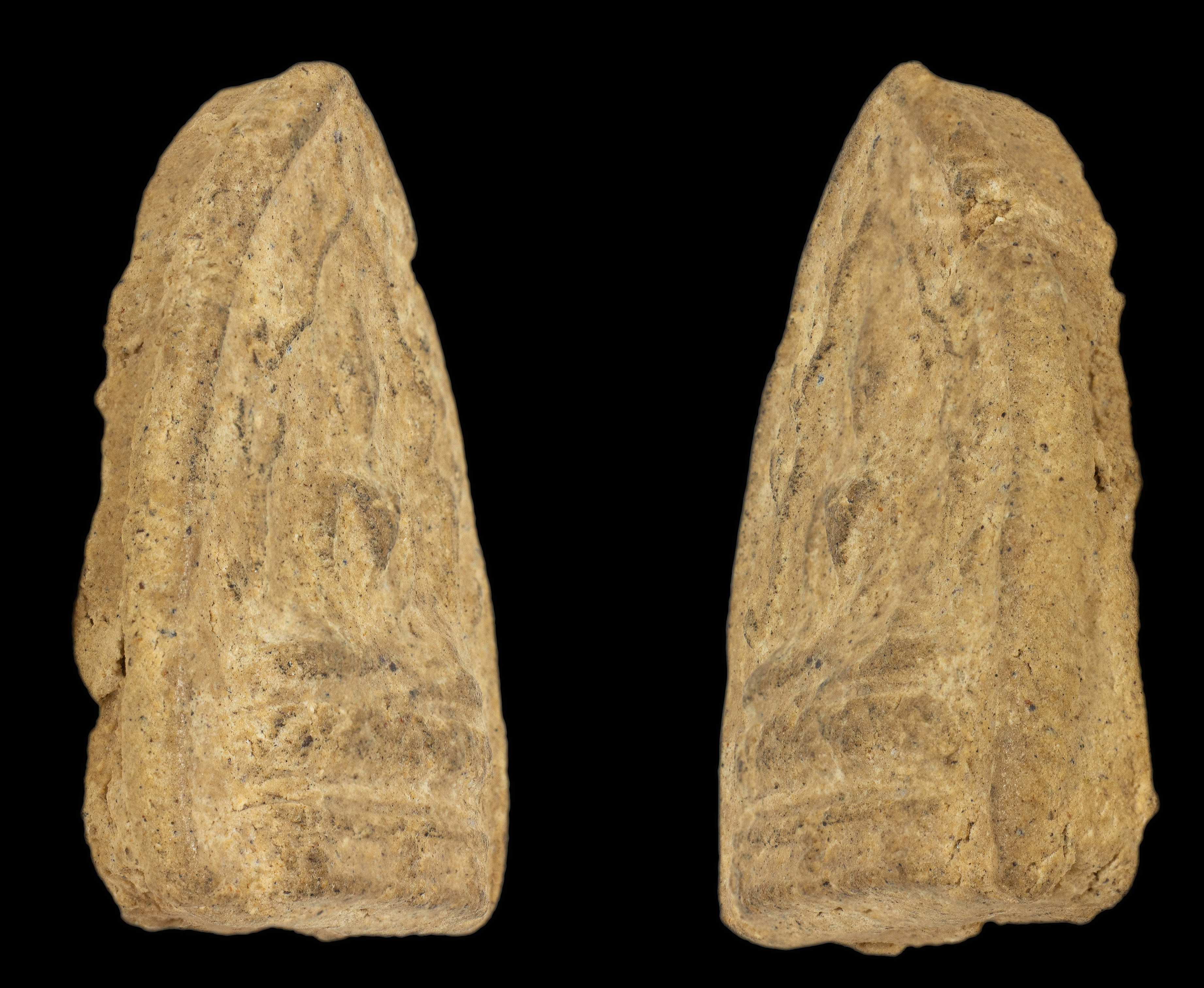 พระหลวงปู่เฮี้ยง วัดป่า ชลบุรี รุ่นสรงน้ำ พิมพ์เล็ก ยันต์น้ำเต้า เนื้อผง ปี 2506