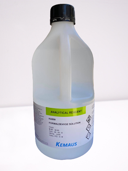 FORMALDEHYDE 36-38% (Formalin) (ขวดพลาสติกมีหูจับ) AR KemAus 2.5 LT KA809