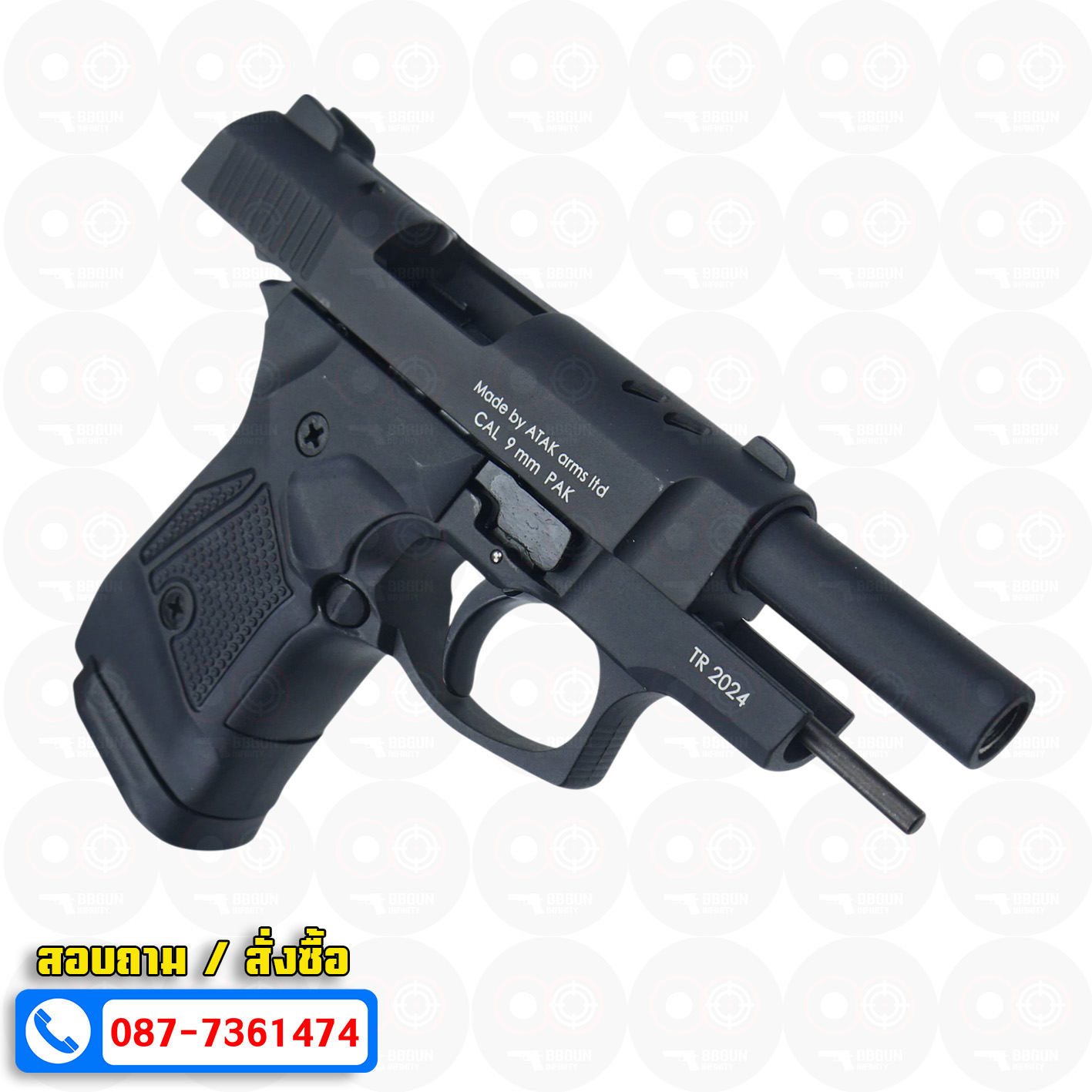 Blank GUN Zoraki 2914 - TD สีดำ แบลงค์กัน Semi Auto (แถมกล่องปืน)