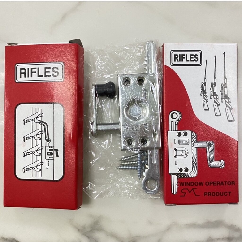 มือหมุนบานเกล็ด ฝาเหล็ก สีเงินRifles (บรรจุ 2 อัน/1 คำส่งซื้อ) มือหมุนหน้าต่าง
