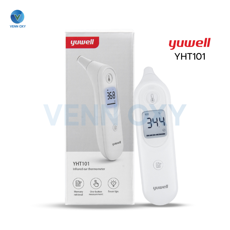 เครื่องวัดอุณหภูมิร่างกายอินฟราเรด Yuwell รุ่น YHT101 (วัดทางหู)