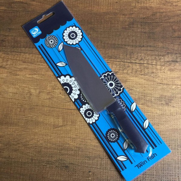 9728/7 มีดครัวหั่นปลายเฉียง มีดหั่นเนื้อ หั่นผัก ทำจากสเตนเลส ใบมีด 6.5 นิ้ว