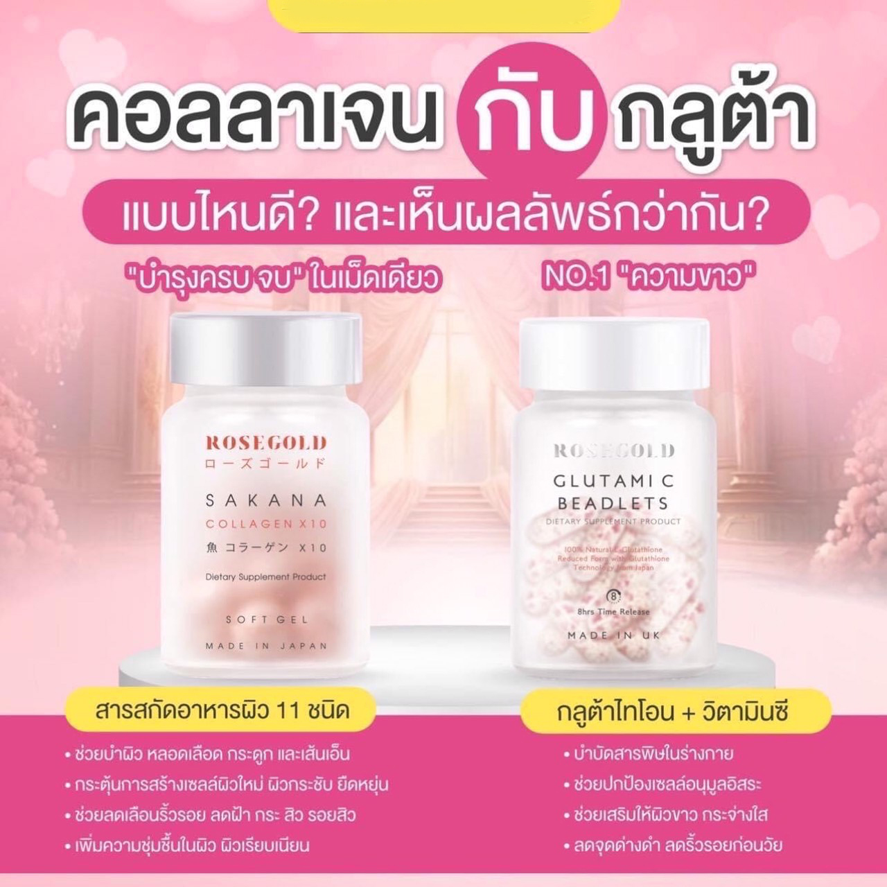 Rosegold Glutami C Beadlets ราคา