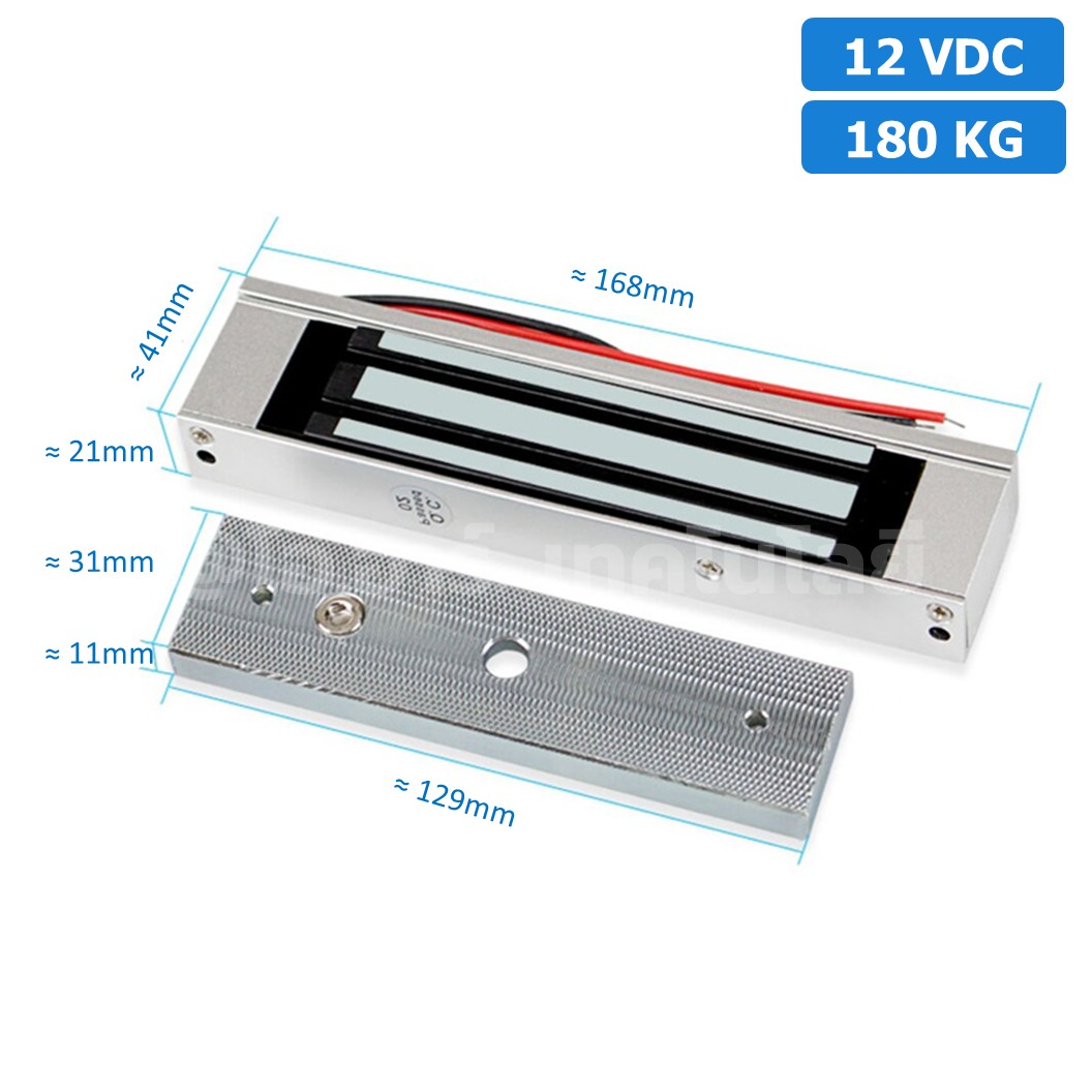 SY-L180S 12V 180kg ประตูแม่เหล็กไฟฟ้า โซลินอยด์ล็อค Electromagnetic lock 180KG 12VDC Solenoid lock กลอนประตูไฟฟ้า กลอนไฟฟ้า Electric Sucktion door lock Electromagnet