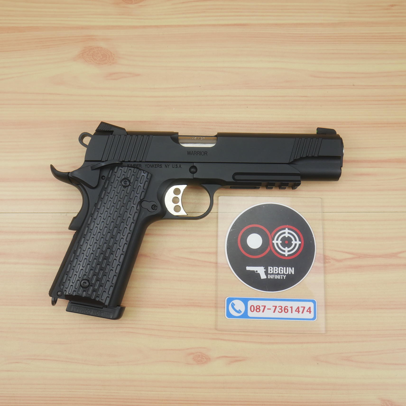 บีบีกันอัดแก๊ส Army Armament R28 Kimber Warrior 1911 สีดำ BB GUN